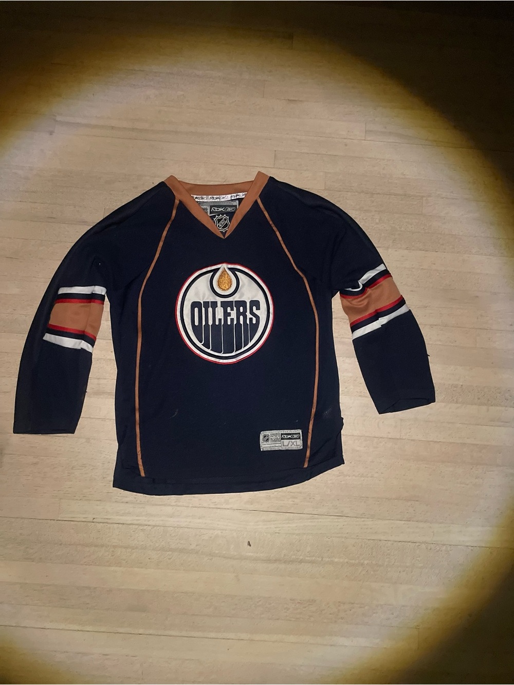 Navy Blue retro oilers Jersey